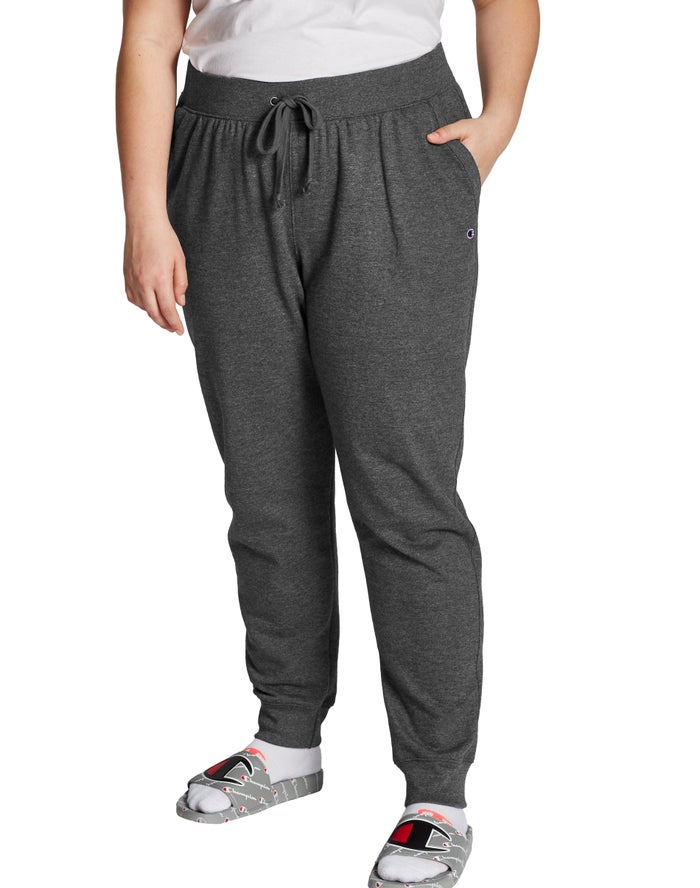 Champion Joggingbroek Dames - DonkerGrijs - Plus Powerblend Fleece ( 531796-NUF )